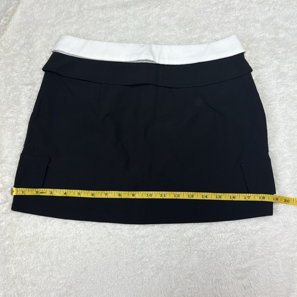 Boohoo Black Mini Skirt with White Waistband - Picture 9 of 9